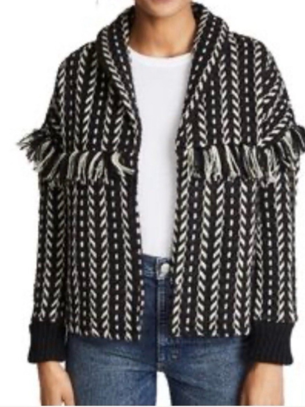 Cupcakes and cashmere fringe jacket size XS